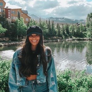 Ripped Button Through Denim Jacket XS Shein